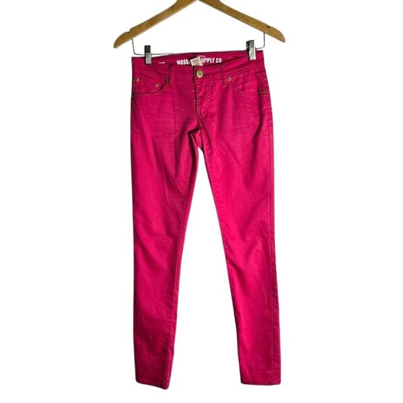Mossimo Supply Co. Bold Pink Skinny Jeans Size 3 - Picture 2 of 11